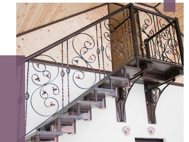 Кованые лестницы в Красноуфимске от 79225 руб. под ключ