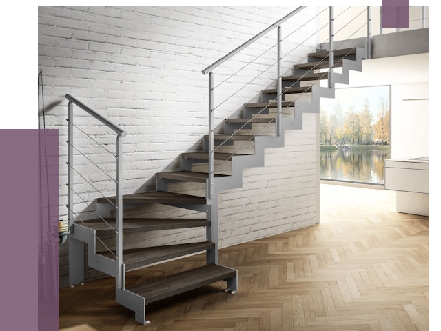 Г-образные лестницы под ключ в Красноуфимске от 36819 руб. | ПРОЛЁТ-Крф