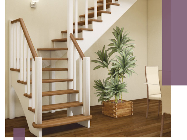 Г-образные лестницы под ключ в Красноуфимске — изготовление и монтаж