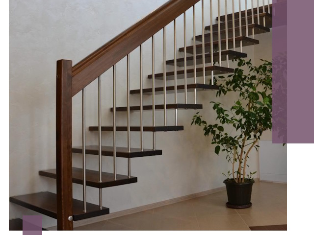 Лестницы на больцах под ключ в Красноуфимске – изготовление и монтаж