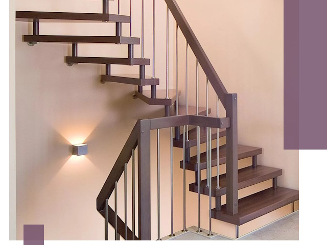 Изготовление лестниц на больцах в Красноуфимске под ключ