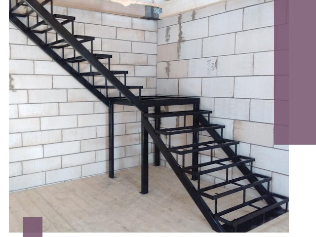 Лестницы на металлокаркасе под ключ в Красноуфимске — изготовление и монтаж