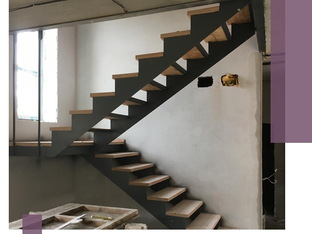 Изготовление лестниц на металлокаркасе в Красноуфимске от производителя