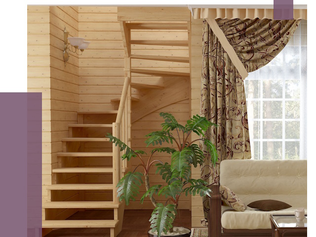 Лестницы для дачи в Красноуфимске от 75416 руб.  | ПРОЛЁТ-Крф