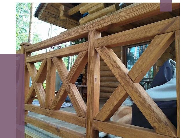 Деревянные перила под ключ в Красноуфимске от 7618 руб. 