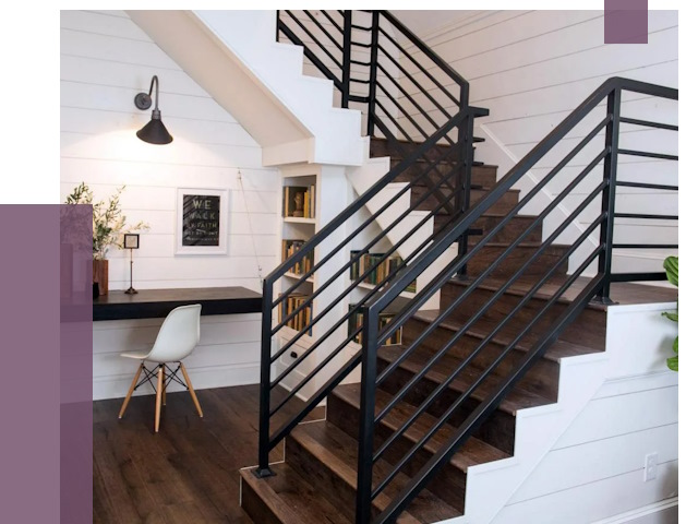 Перила для лестницы в доме в Красноуфимске от 7364 руб. — ПРОЛЁТ-Крф