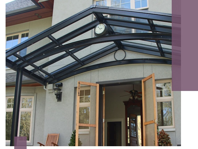 Изготовление и монтаж навесов и козырьков в Красноуфимске