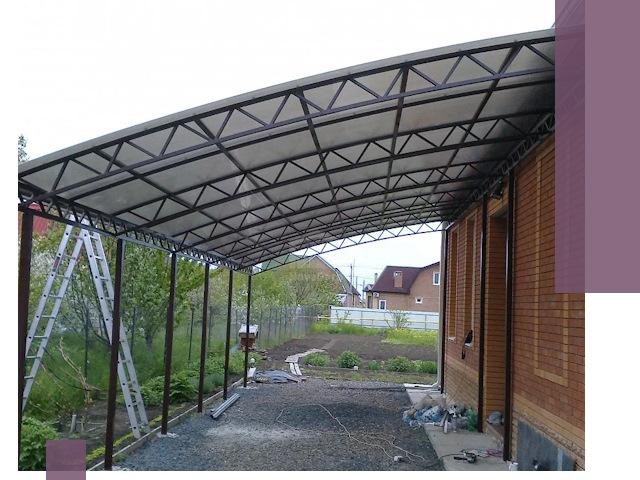 Профессиональный монтаж навесов под ключ в Красноуфимске