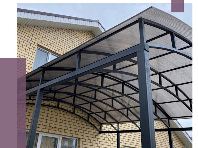 Монтаж козырьков в Красноуфимске от 11427 руб. | ПРОЛЁТ-Крф