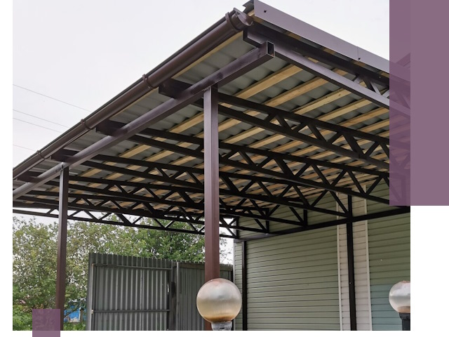 Навесы под ключ в Красноуфимске: изготовление, монтаж и гарантия