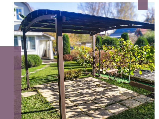 Навесы для дачи в Красноуфимске от 12645 руб. под ключ — ПРОЛЁТ-Крф