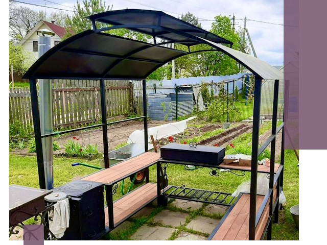 Навесы для барбекю в Красноуфимске: изготовление, монтаж и демонтаж