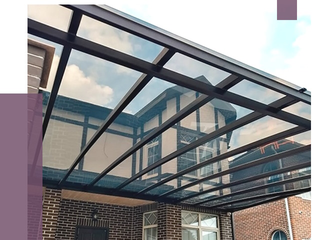 Навесы из поликарбоната в Красноуфимске от 8552 руб. под ключ — ПРОЛЁТ-Крф