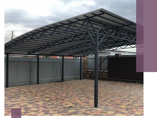 Металлические навесы под ключ в Красноуфимске — изготовление и монтаж