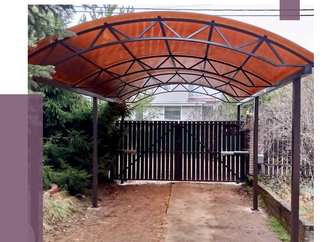 Арочные навесы в Красноуфимске от 12645 руб. — изготовление и монтаж | ПРОЛЁТ-Крф