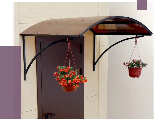 Козырьки над входом в Красноуфимске от 14728 руб.  | ПРОЛЁТ-Крф