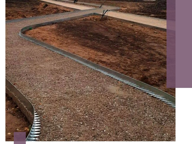 Металлические бордюры под ключ в Красноуфимске — изготовление и монтаж