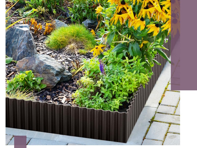 Металлические бордюры для клумб в Красноуфимске — производство и монтаж