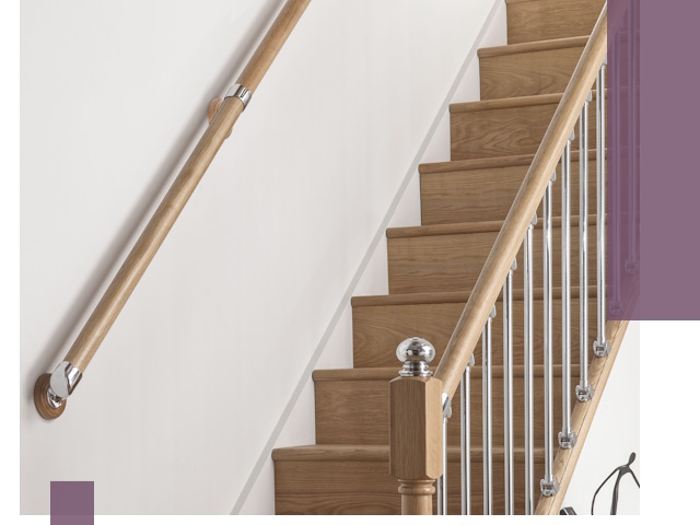 Пристенные поручни из стали и нержавейки под монтаж в Красноуфимске